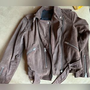 All Saints suede Moto jacket